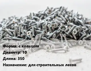 Шуруп с кольцом с кольцом 10х350 для строительных лесов